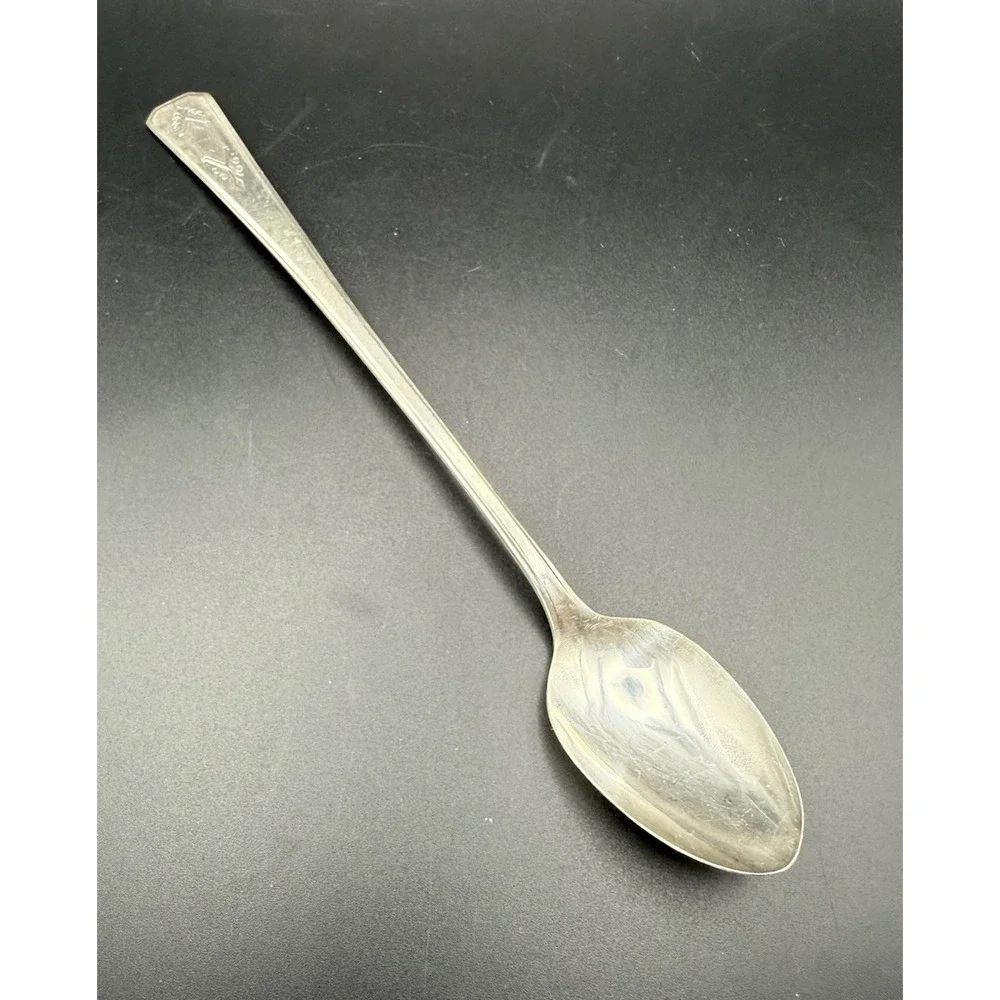 VTG Oneida WM. A. Rogers Croydon Mary Lee Silverplate Iced Tea Spoons 1932 Set 3